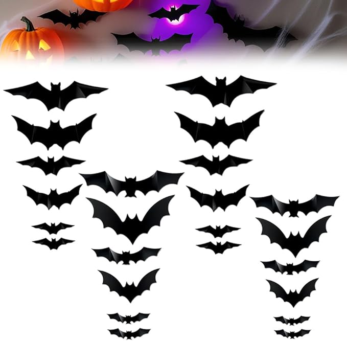2025 New Halloween 3D Lighted Bats
