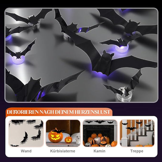 2025 New Halloween 3D Lighted Bats
