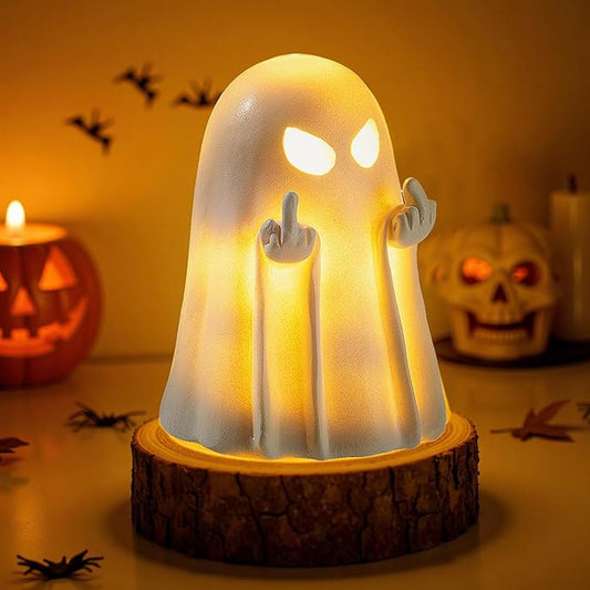 Middle Light Up Ghost Figurine,5.1"