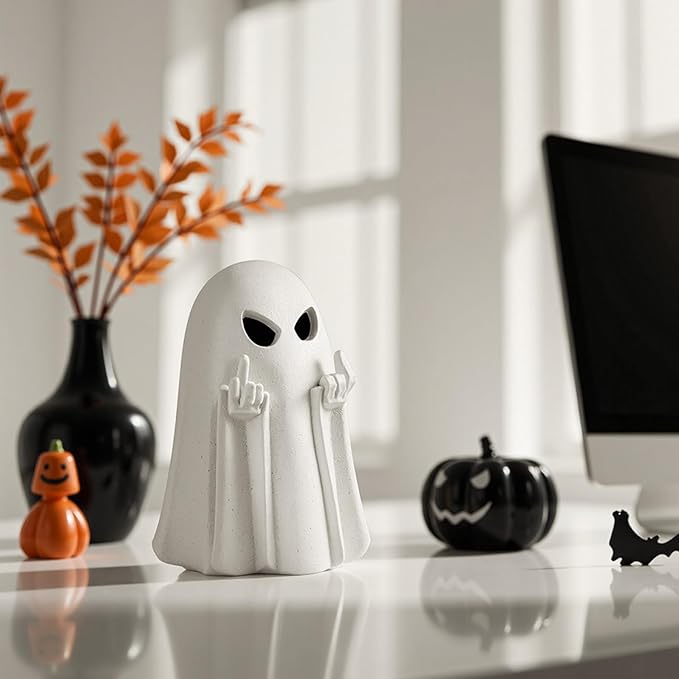 Middle Light Up Ghost Figurine,5.1"